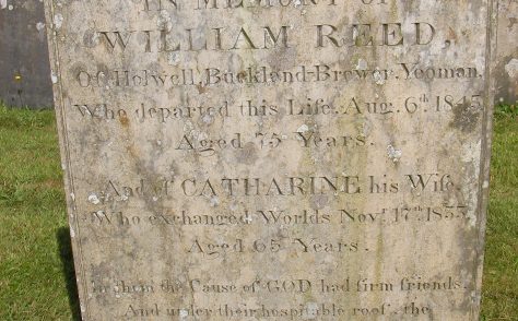 Reed, William and Catharine - Tombstones at Lake