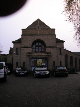 Oadby UM Chapel, chapel facadet, 18.12.2017 Oadby, Harborough Road United Methodist Chapel, Leicestershire