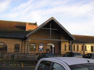 Oadby UM Chapel, extension entrance, 18.12.2017 Oadby, Harborough Road United Methodist Chapel, Leicestershire