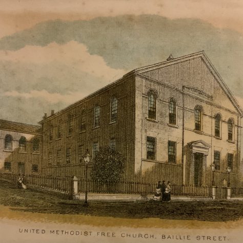 Baillie Street Methodist Church Rochdale - an early print