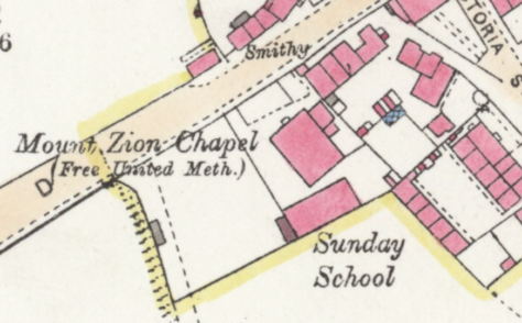 Churwell, Elland Road, Mount Zion United Methodist Free Church chapel, Yorkshire