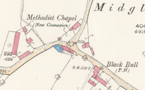 Midgley, Stocksmoor Road Methodist New Connection Chapel (i), Yorkshire (grid ref SE27143)